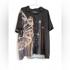 New Star Wars Millennium Falcon & X-Wing Graphic Button Down Shirt 2XL